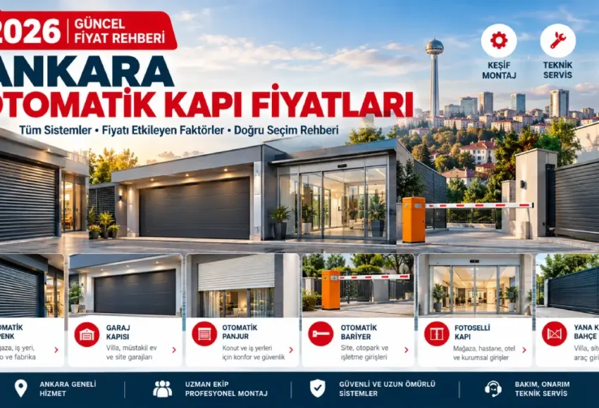 Ankara Otomatik Kapı Fiyatları 2026: Sistemlere Göre Güncel Rehber 2 Ankara otomatik kapı fiyatları 2026 kepenk, garaj kapısı, panjur, bariyer ve fotoselli kapı sistemleri